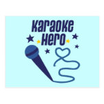 Karaoke-Held Postkarten
