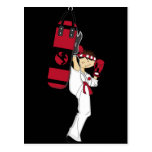Karate-Jungen-Postkarte