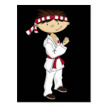 Karate-Jungen-Postkarte