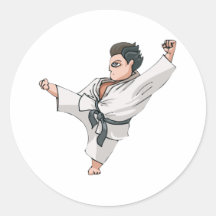 Karate-Tritt Aufkleber