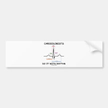 Kardiologen tun es mit Rhythmus (ECG/EKG) Auto Sticker