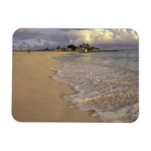 Karibische Meere, St Martin (St. Maarten). Maho Bu Eckiger Magnet