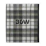 Karierter Caseable iPad Folio-Schwarzweiss-Kasten