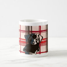 Karierter Labrador Kaffee Haferl
