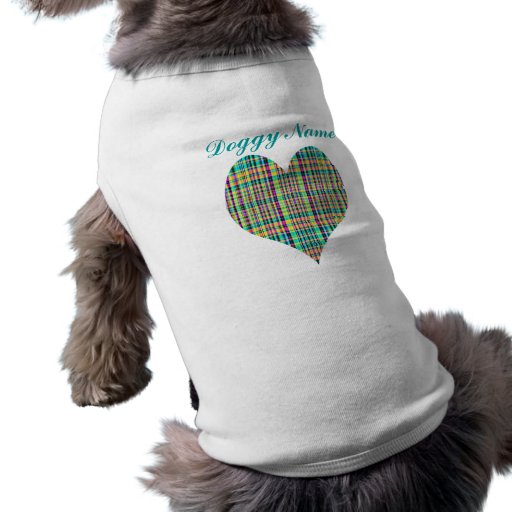 Kariertes Herz Hunde Shirts