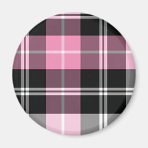 Kariertes Rosa Kühlschrankmagnete