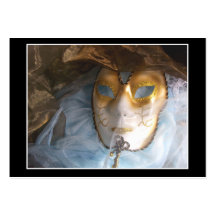 Karneval-Blau-Visitenkarte