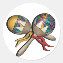 Karneval, Karneval, tropisches Maracas - 01 Sticker