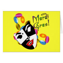 Karneval-Masken-Kleid und Geschenke! Karte