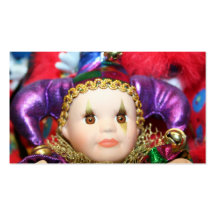 Karneval-Puppen-Visitenkarten