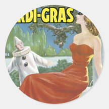 KARNEVAL-VINTAGES KUNST-PLAKAT STICKER
