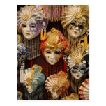 Karnevals-Masken in Venedig Postkarte
