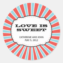 Karnevals-themenorientierte Hochzeit Runde Sticker
