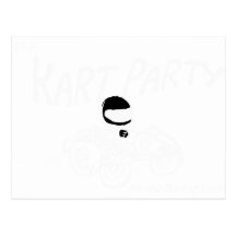 Kart Party-Logo-Gang-weiße Beschriftung Postkarten