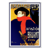 Karte: Aristide Bruant durch Toulouse-Lautrec