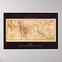 Karte der Lewis- und Clark-Expedition Poster