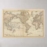 Karte der Welt 2 Poster