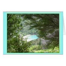 Karte, grüßend - Lochmara Bucht, Neuseeland