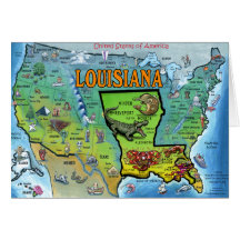 Karte Louisianas USA