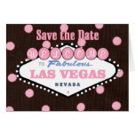 Karte Mokka-rosa Las Vegas Save the Date