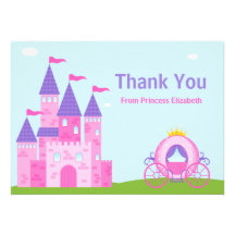 Karte Prinzessin-Birthday Party Thank You Ankündigung