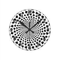 Karten-Anzugs-Spirale: Wanduhr wanduhren