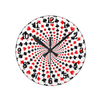 Karten-Anzugs-Spirale: Wanduhr wanduhren
