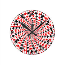 Karten-Anzugs-Spirale: Wanduhr wanduhren