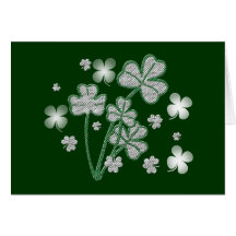 Karten St. Patricks Tagesvierblättriges Kleeblatt