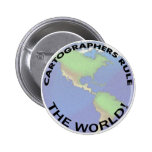 Kartographen ordnen die Welt an! Anstecknadelbutton