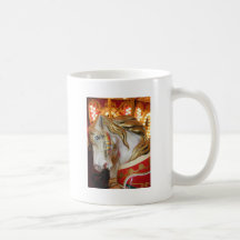 Karussellpferdeweiß Kaffee Tassen