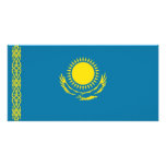 Kasachstan-Staatsflagge Photo Grußkarte