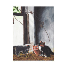 Kätzchen-Spielen Galerie Falt Leinwand