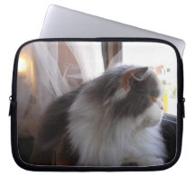 Katze an der Fensterelektronikhülse Computer Sleeve Schutzhülle