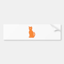 Katze cat orange autoaufkleber