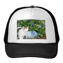 Katze im Garten Baseball Mützen