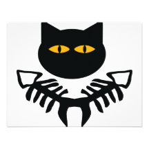Katze mit Fischgräteikone Individuelle Einladungen