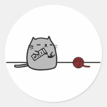Katze Runder Aufkleber