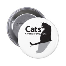 Katzen-anonyme Logo-Waren Buttons