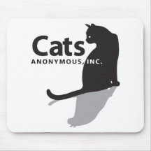 Katzen-anonyme Logo-Waren Mauspads