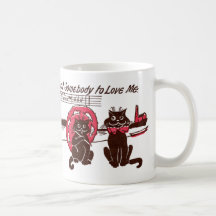 Katzen, die Liebe am Ufer suchen Tassen