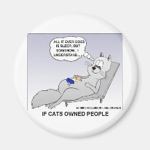 Katzen-Inhaber-lustige Geschenk-T-Shirts u. Sammle Magnete