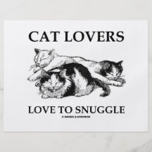 Katzen-Liebhaber-Liebe Snuggle Individuelle Flyer