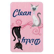 Katzen-sauberer schmutziger Spülmaschinen-Magnet