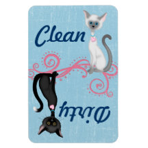 Katzen-sauberer schmutziger Spülmaschinen-Magnet