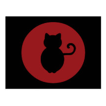 Katzen-Signal-Silhouette Postkarten