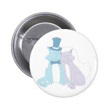 Katzen-Thema-Hochzeit Anstecknadelbuttons