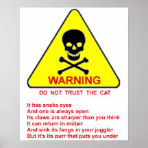 Katzenwarnung Posterdruck