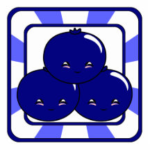 Kawaii Blaubeerkorb (Junge) Acryl Ausschnitt