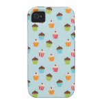 Kawaii blauer Kuchenmusterdruck iPhone 4S Kasten iPhone 4 Case